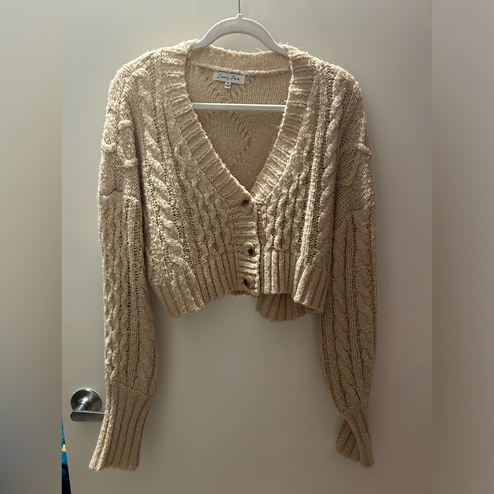 Emory Park Button Cropped Sweater